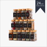 SPICE JARS WITH LABEL BAMBOO LID