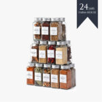 SPICE JARS WITH LABEL METAL LID